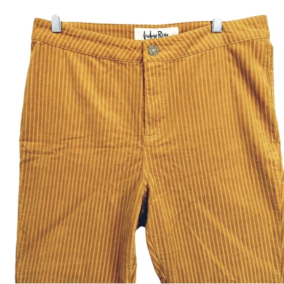 Indigo Rein Pants Women's 13/30 Tapered Leg Zip 2 Pockets Gold Pinwale Corduroy - Picture 2 of 10